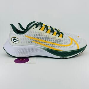 Nike Men's Air Zoom Pegasus 37 Green Bay Packers NFL Sneakers CZ5454-100 Size 8